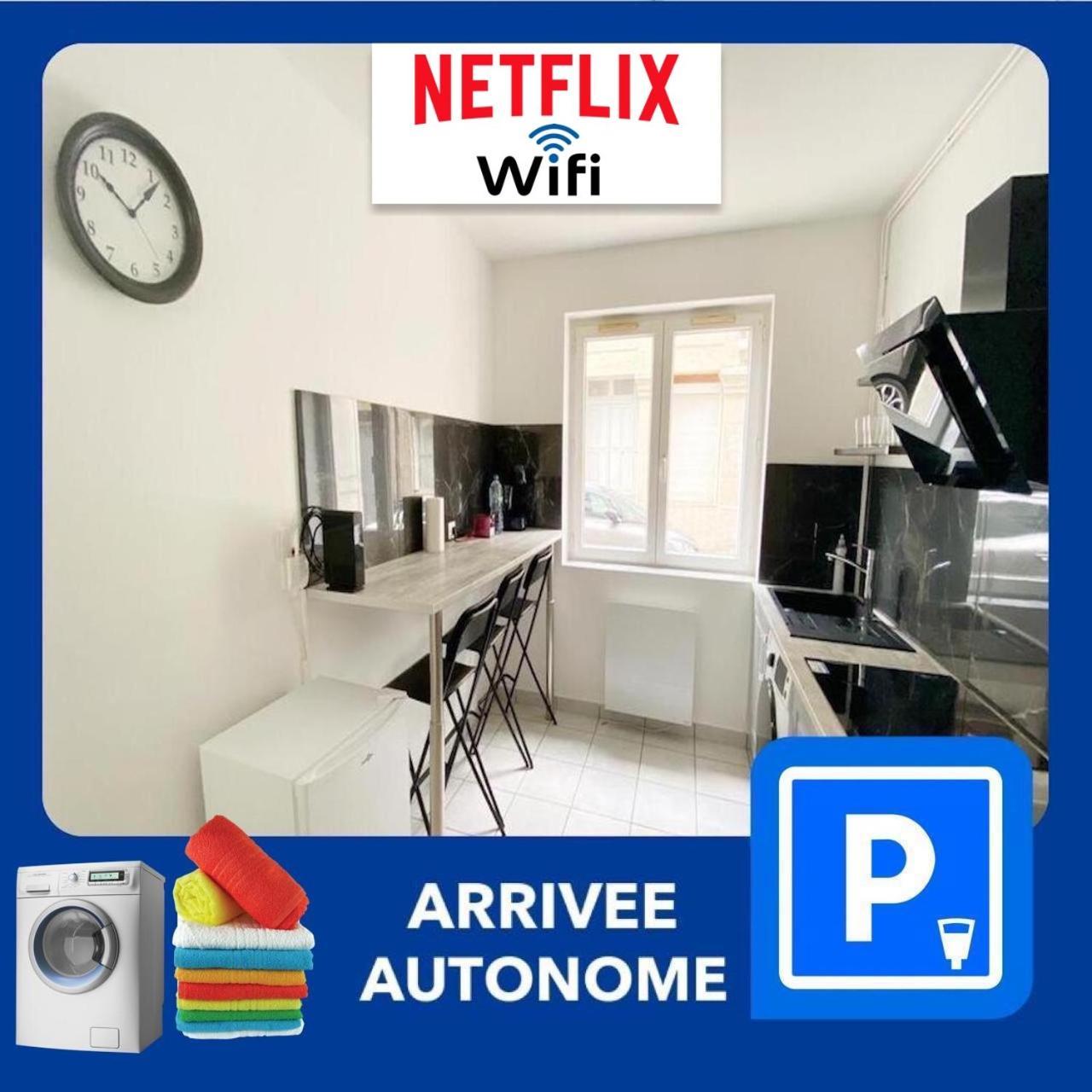 023 Chic & Cosy F1 23M2 Hypercentre Wifi Smart Tv Netflix Apartment Saint-Etienne  Luaran gambar